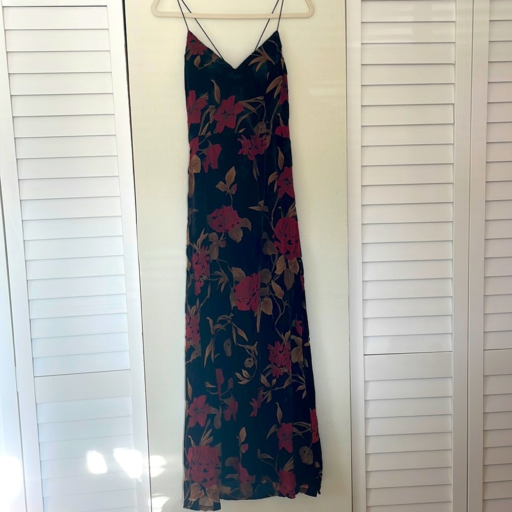 Floral Velvet Maxi Dress